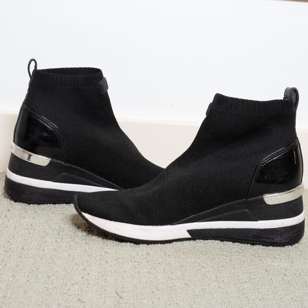 Michael Kors Women's Skyler Wedge Bootie Sock Sneakers